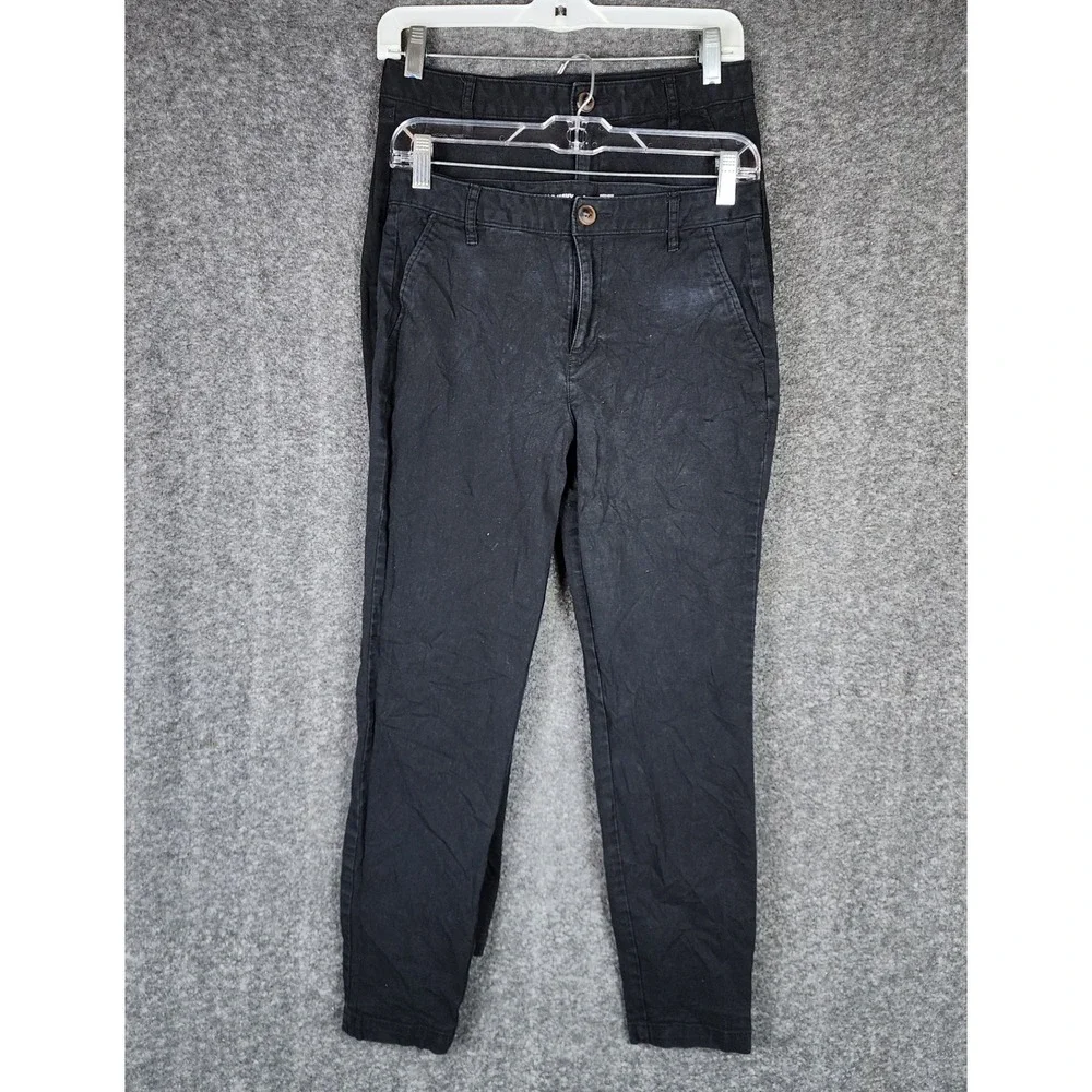 Old Navy Pants Womens 6 High Rise Skinny Black Adjustable Waist EUC